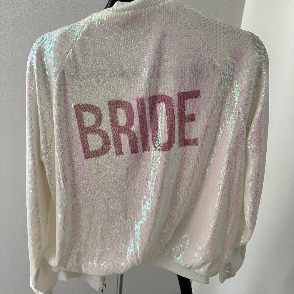 Hayley Paige Sequined Bomber Jacket for BRIDE